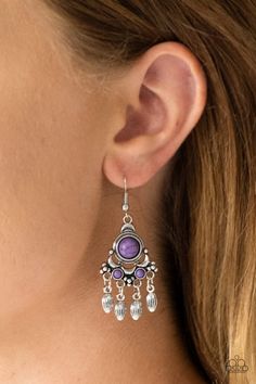 No Place Like Homestead Purple Earrings