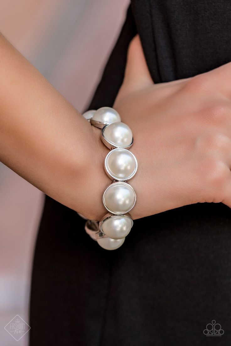 Society Socialite Pearl Silver Bracelet FF