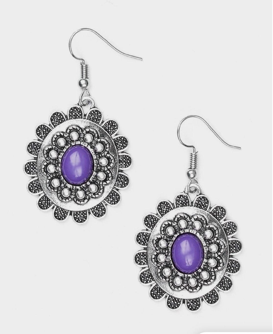 Summer Bloom purple earrings