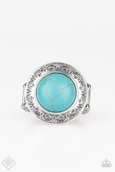 Geo Glyphs Turquoise Ring