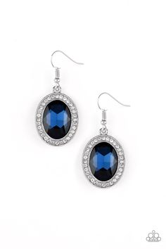 Only Fame in Town Blue Earrings