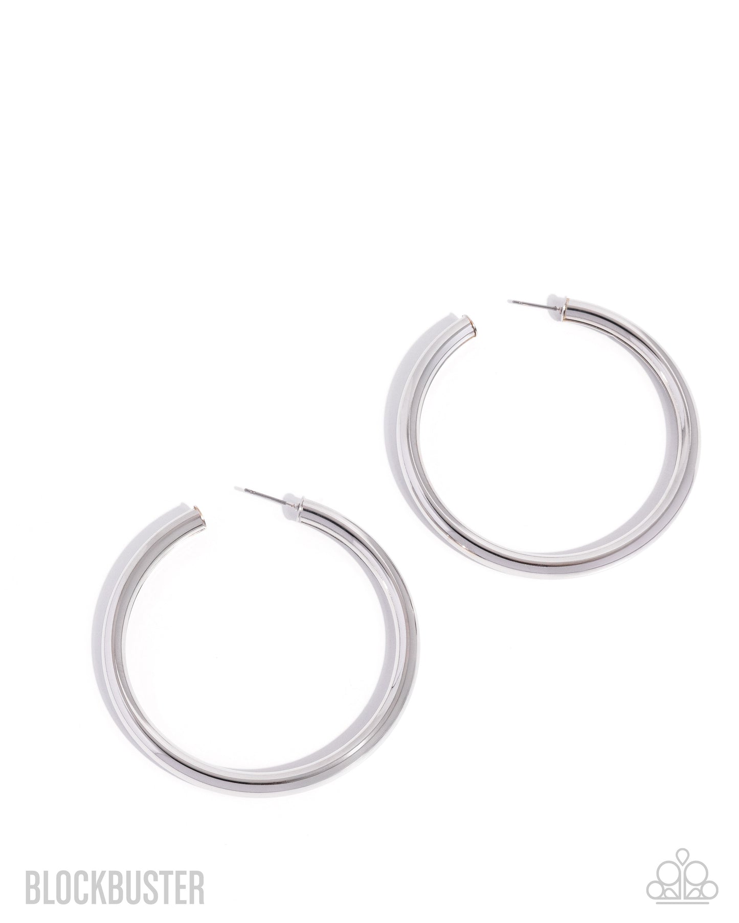 Curve Ball - Silver Earring