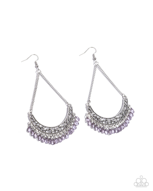 Orchard Odyssey - Silver w/Purple Earrings
