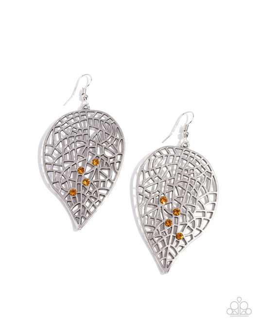 Seasonal Showcase - Silver with/Yellow Earring