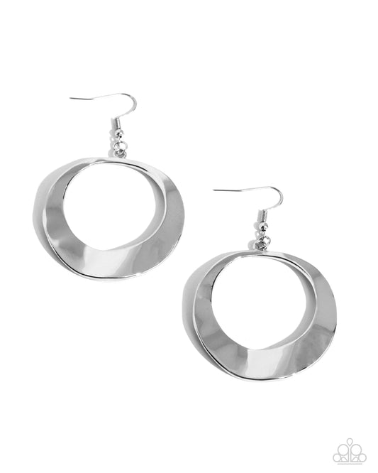 Urban Eclipse - Silver Earrings