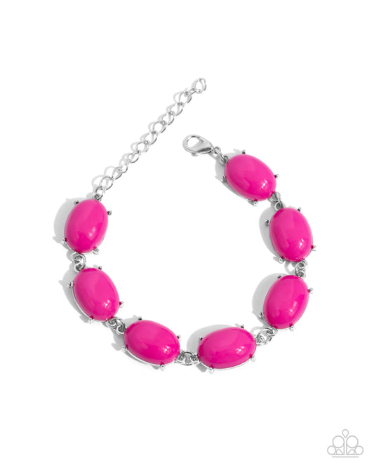 Confidently Colorful - Silver w/Pink Bracelet