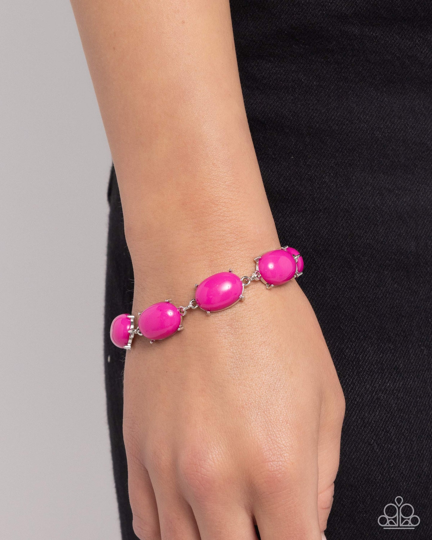 Confidently Colorful - Silver w/Pink Bracelet