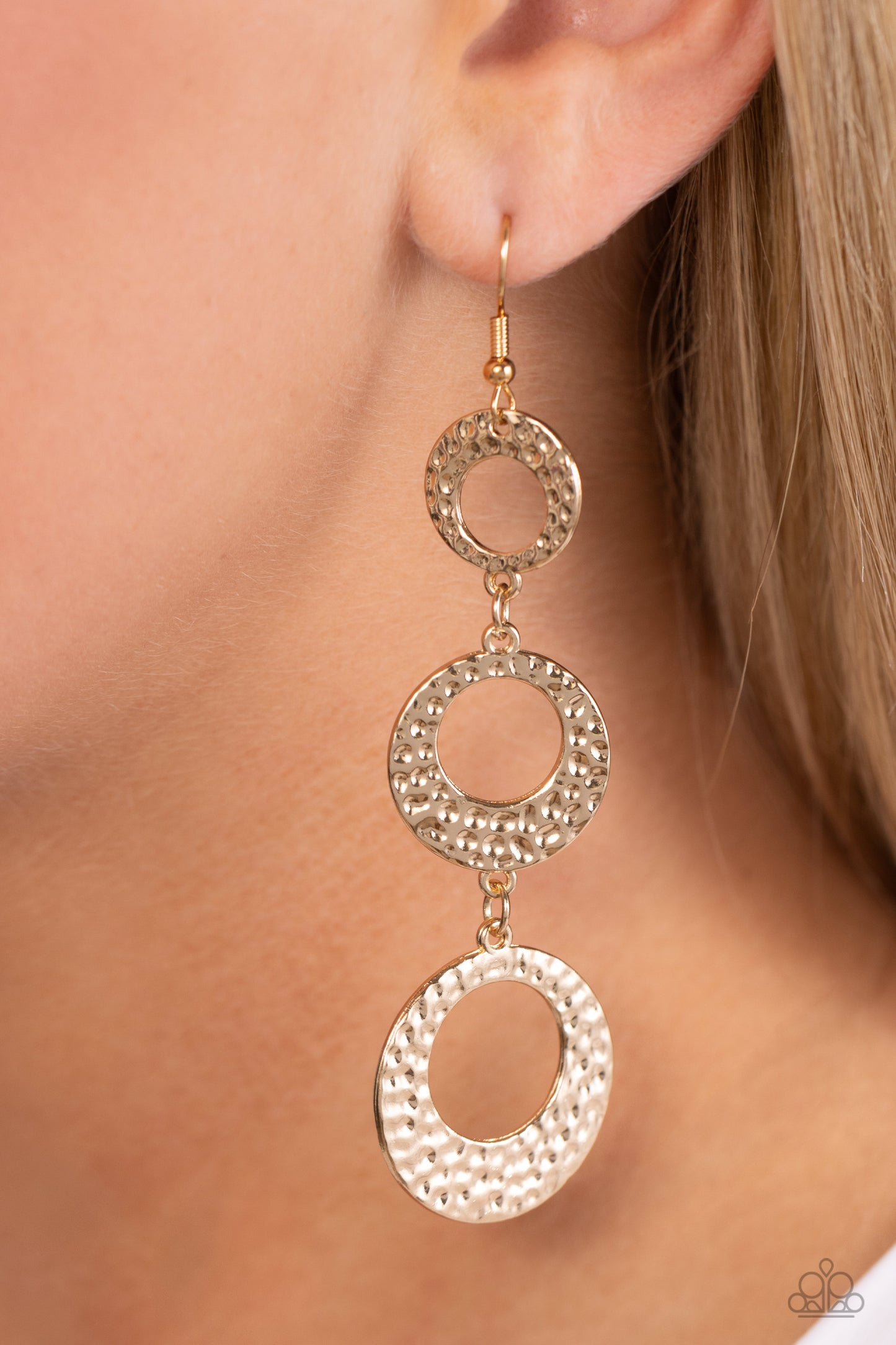 High Society Stunner - Gold Earrings