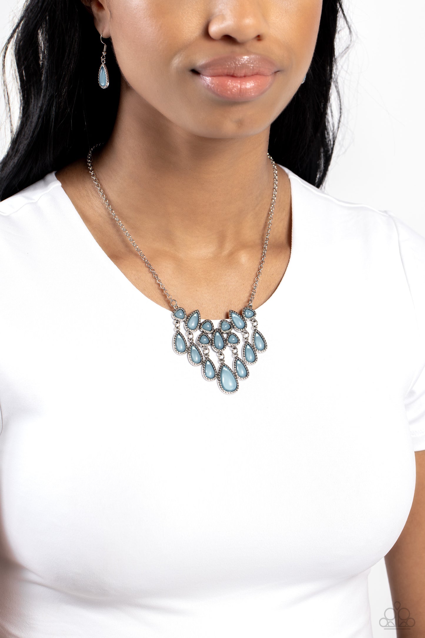 Exceptionally Ethereal Necklace - Silver w/Blue