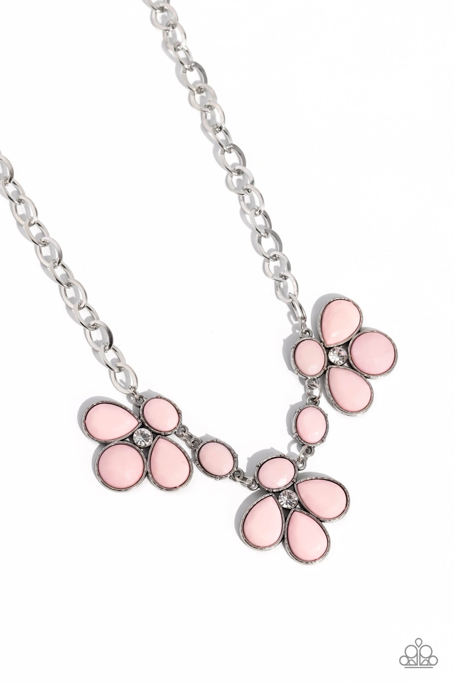 SELFIE-Worth - Silver w/Pink Necklace