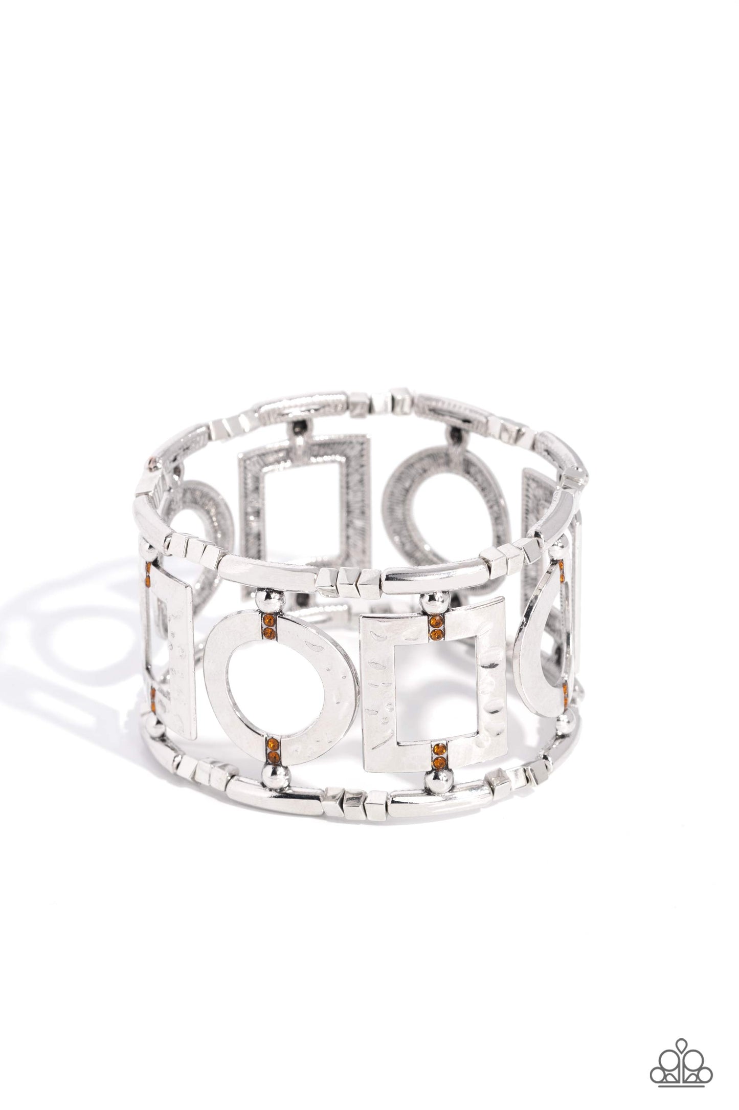 Framed and Fabulous - Silver w/Brown Bracelet