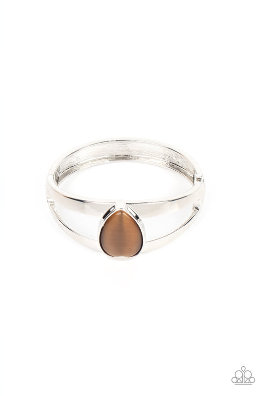 Enhanced Enchantment Bracelet - Silver w/Brown - Hinged