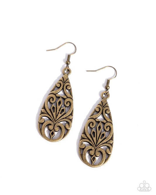 Eastern Elements - Brass Earring