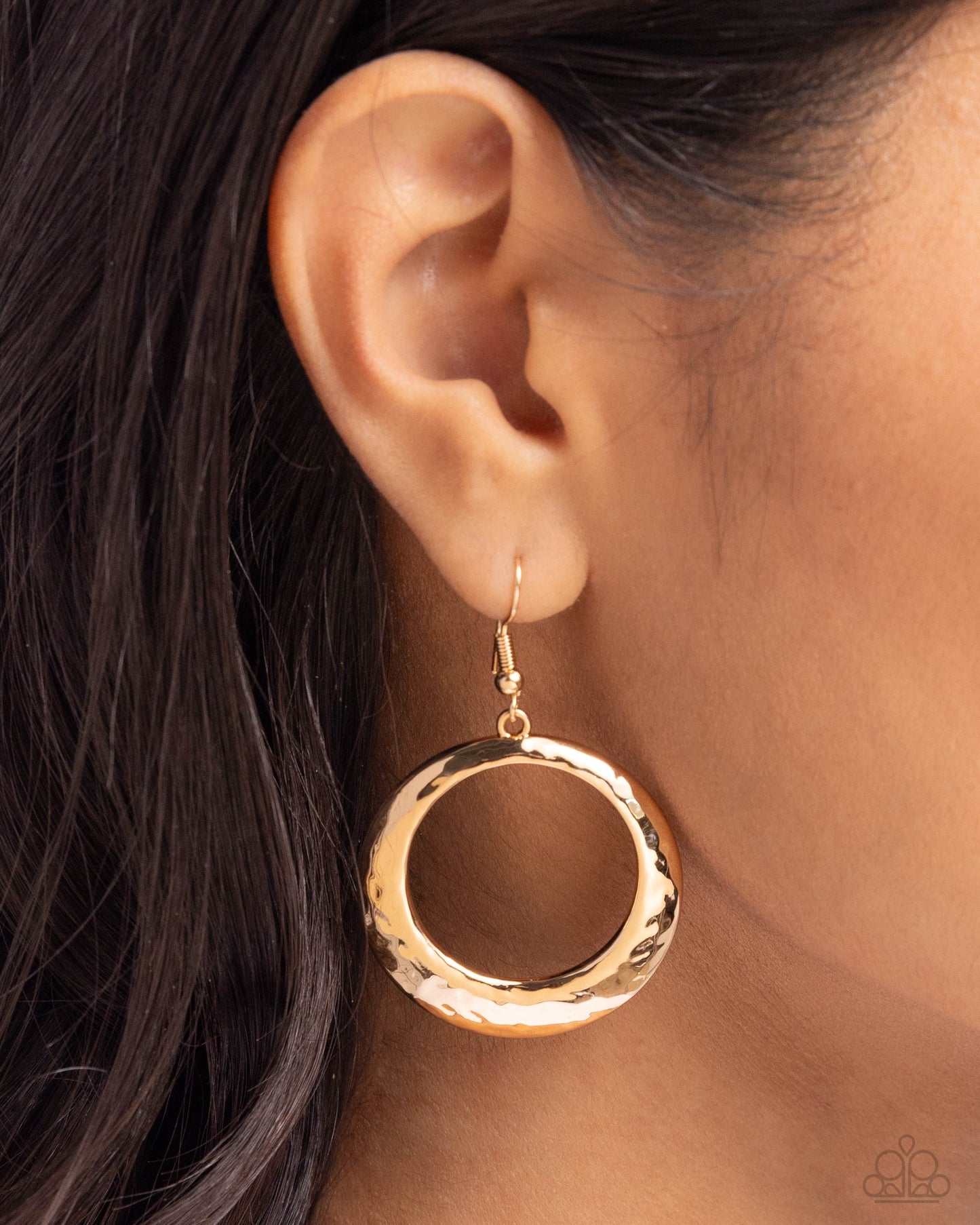 Retro Radius - Gold Earrings