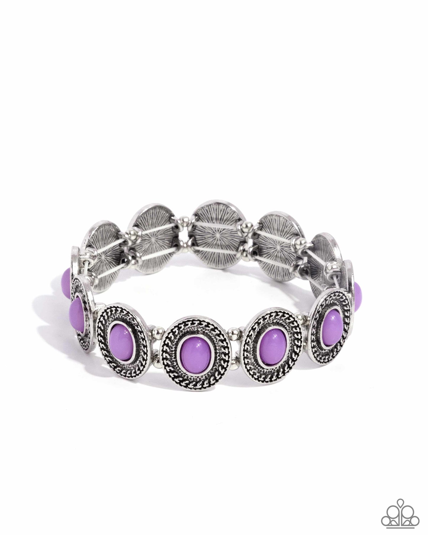 Dainty Delight - Silver w/Purple Bracelet