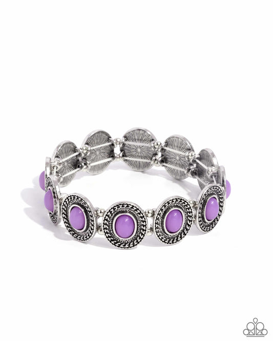 Dainty Delight - Silver w/Purple Bracelet