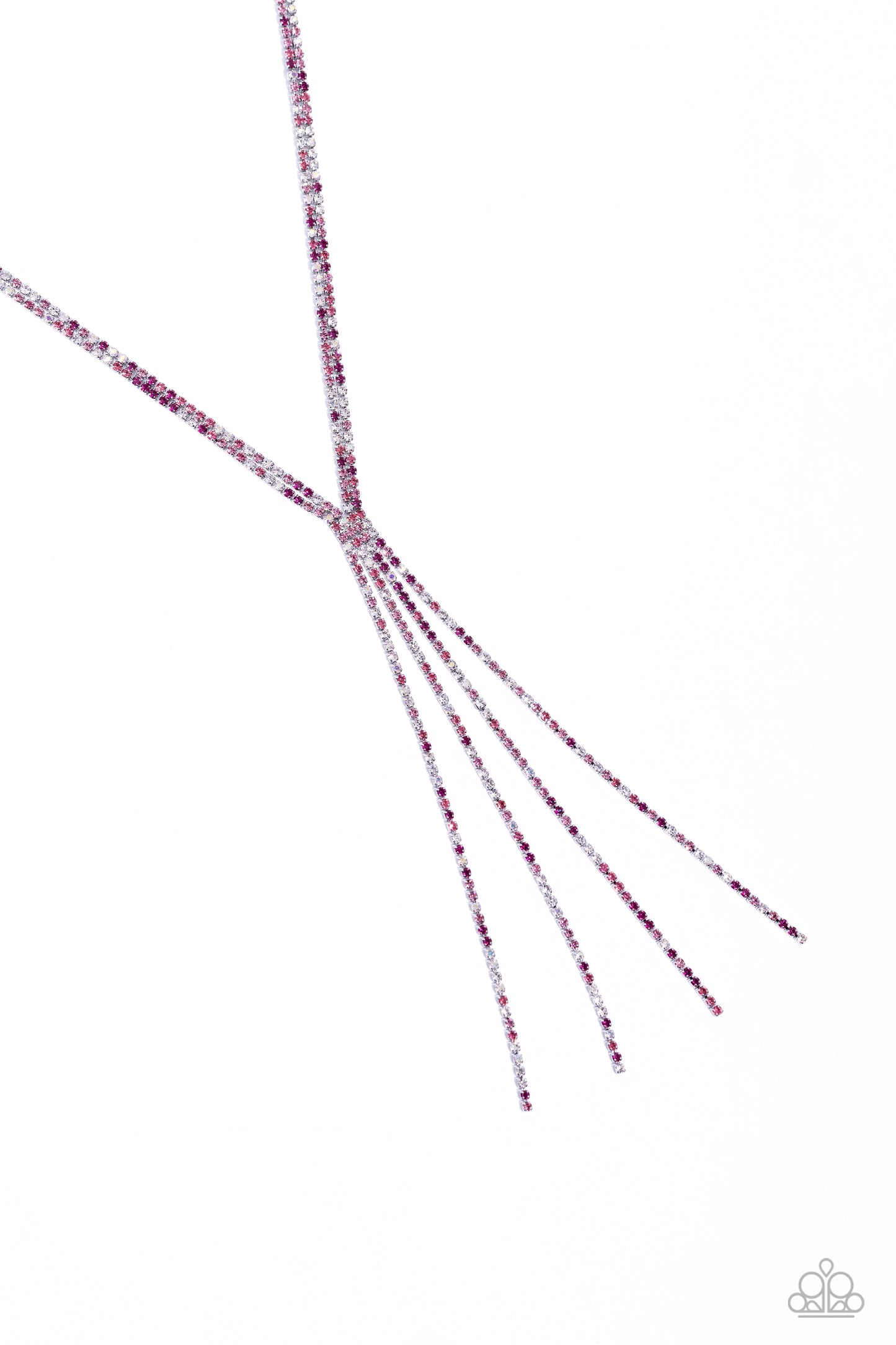 Jazz STRANDS - Silver w/Pink Necklace