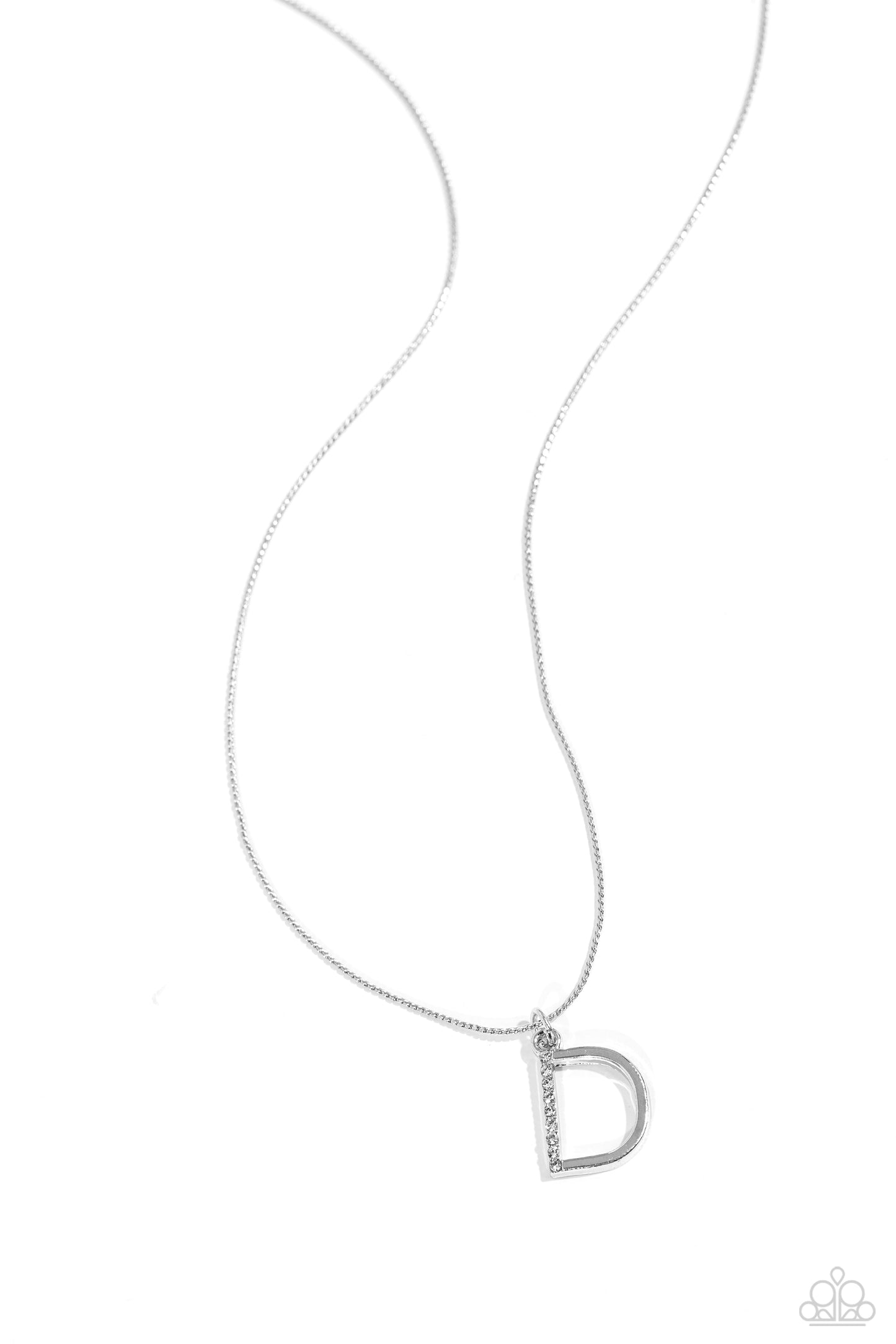 Letter of the Law - Silver - D Initial Necklace