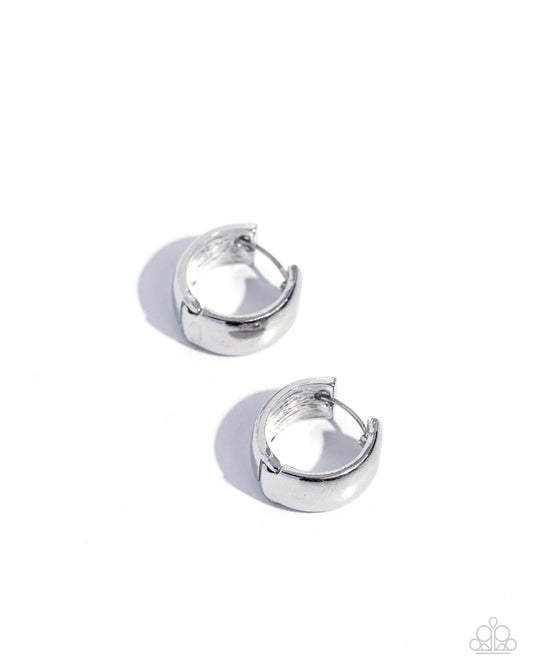 Signature Sheen - Silver Hinge Earrings