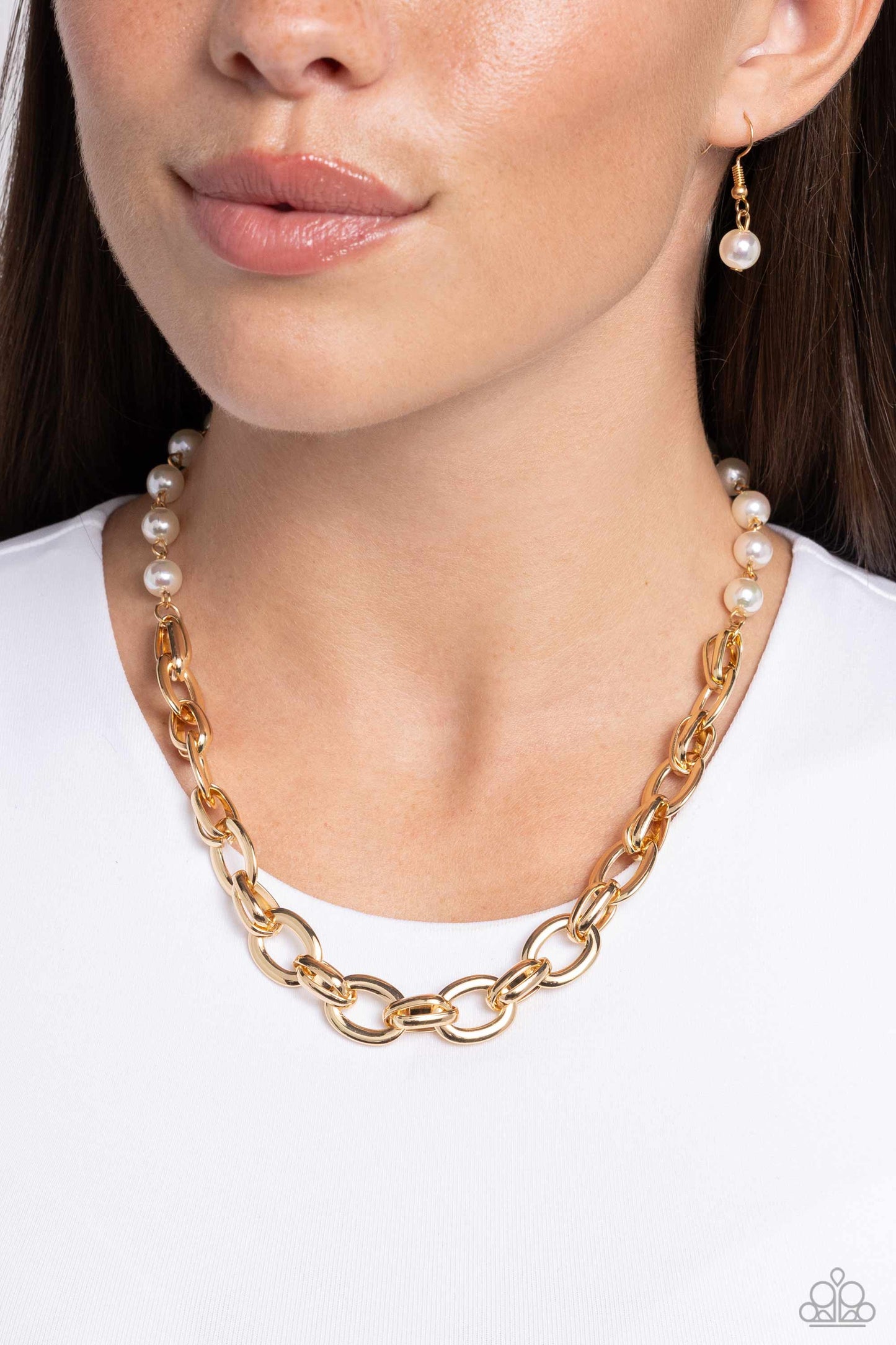 Dual Daydream - Gold w/Pearls Necklace