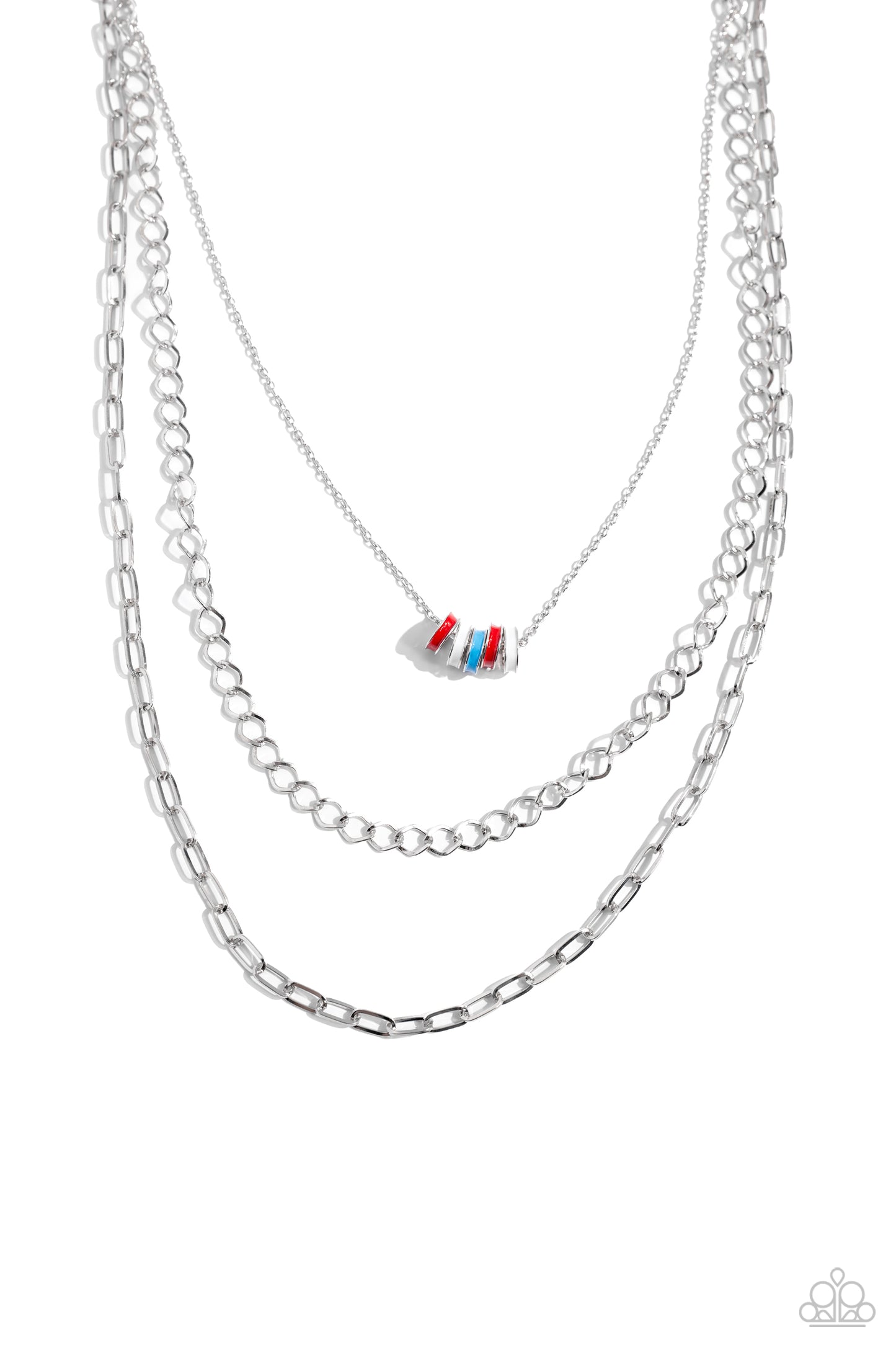 Colorful Cadet - Silver w/Multi Necklace