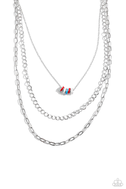Colorful Cadet - Silver w/Multi Necklace