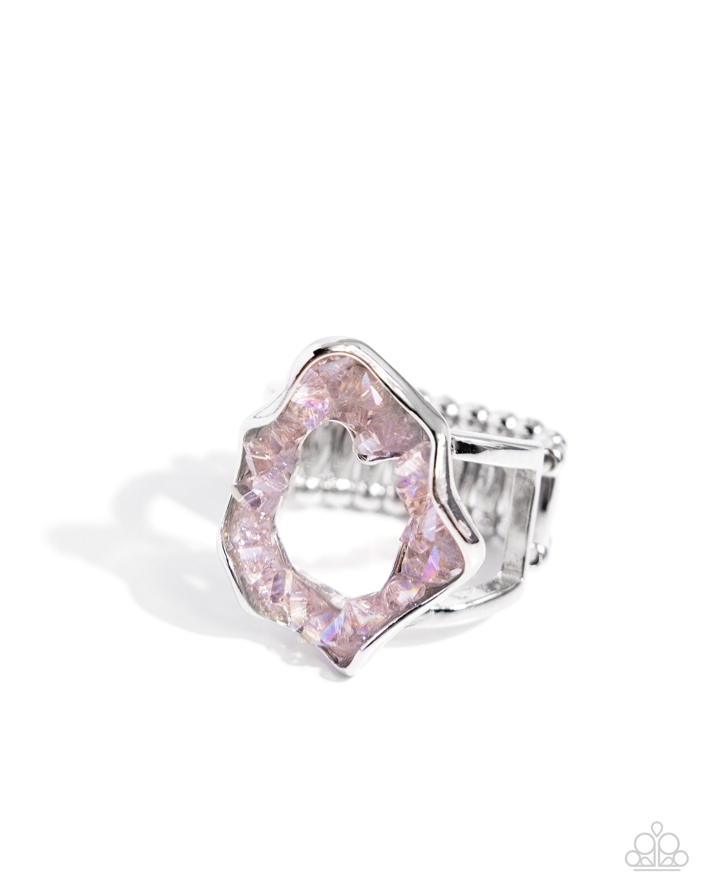 Geode Grace - Silver w/Pink Ring