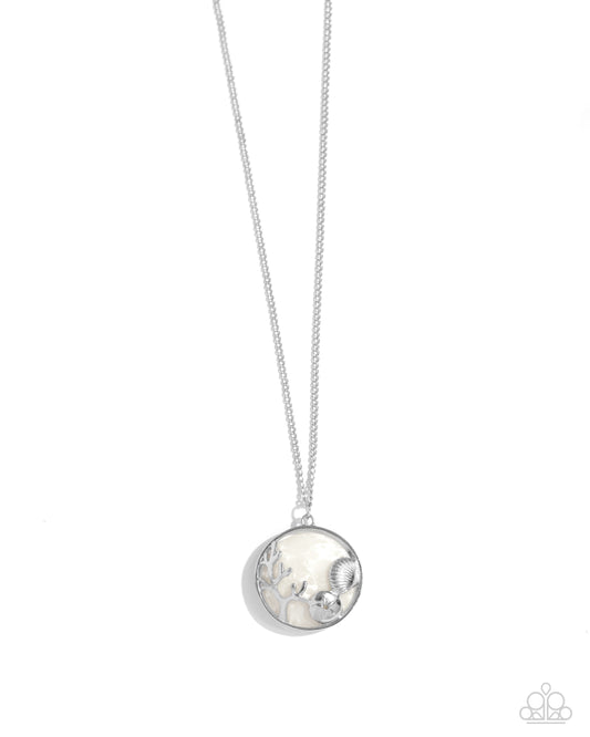 Opulent Ostentation - Silver w/White Necklace
