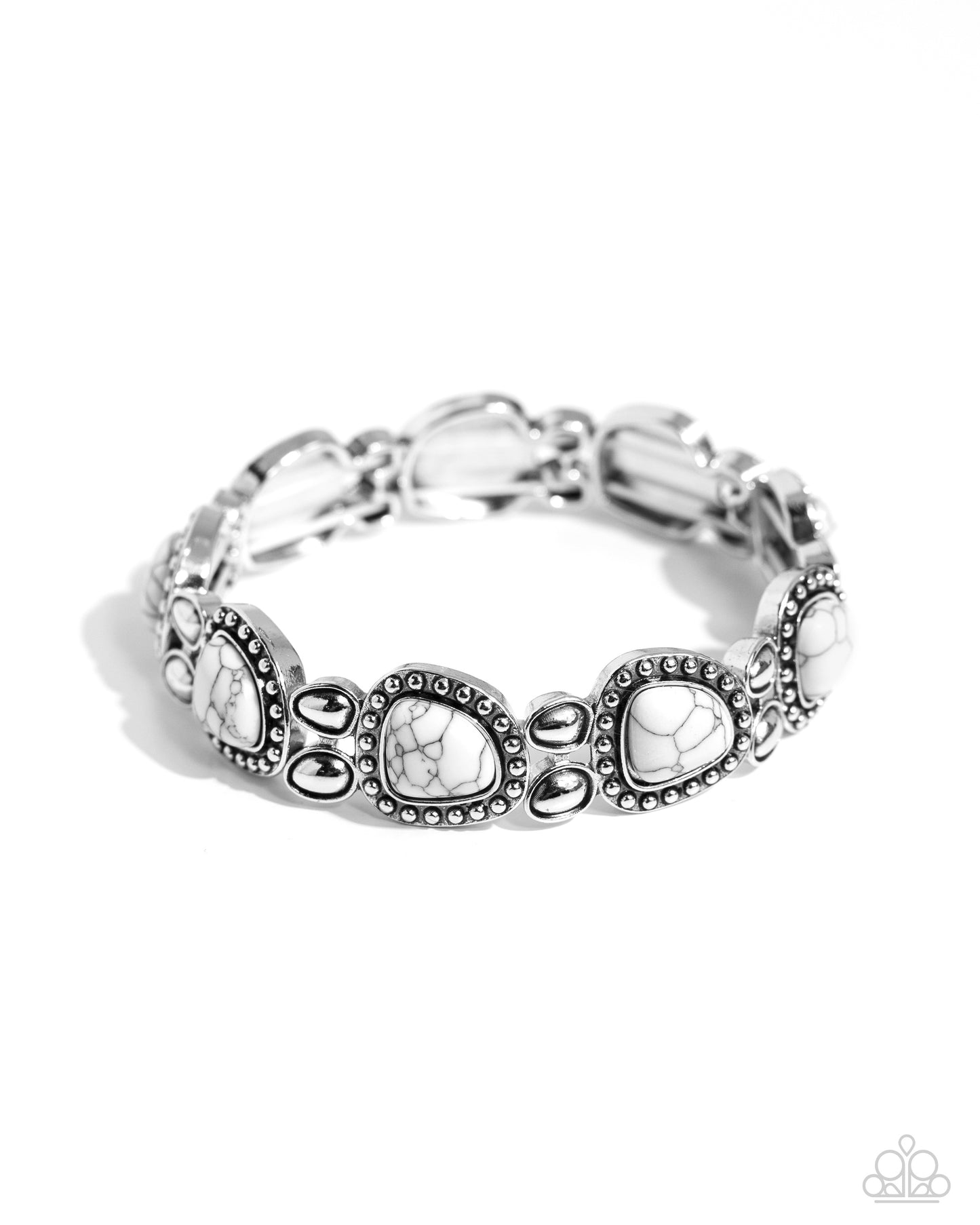 Harmonious Headliner - Silver w/White Bracelet