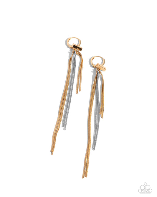 Grandiose Glaze - Silver & Gold Earrings