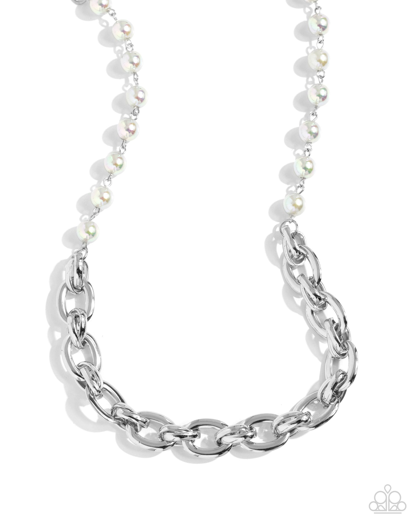 Dual Daydream - Silver w/Pearls Necklace