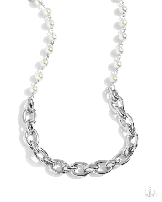 Dual Daydream - Silver w/Pearls Necklace