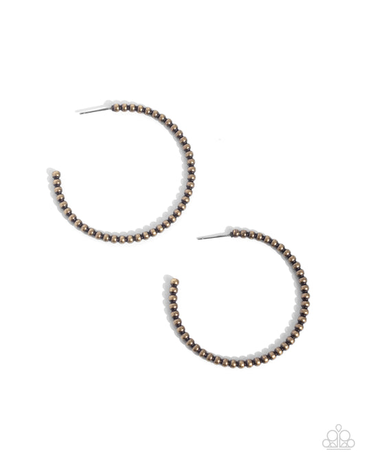 Manufactured Monochromatic - Brass Hoop Earrings