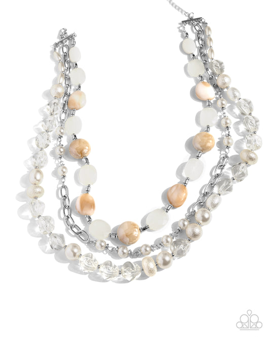 Essential Elegance - Silver w/White Necklace