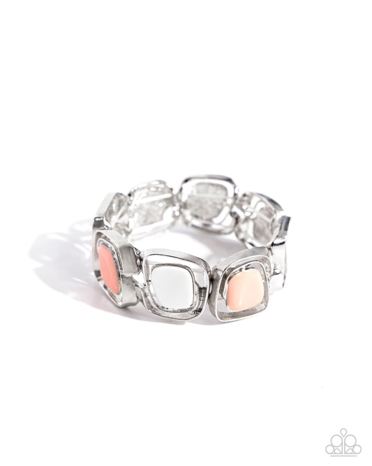 SHELL-To-Do - Silver w/Orange Bracelet