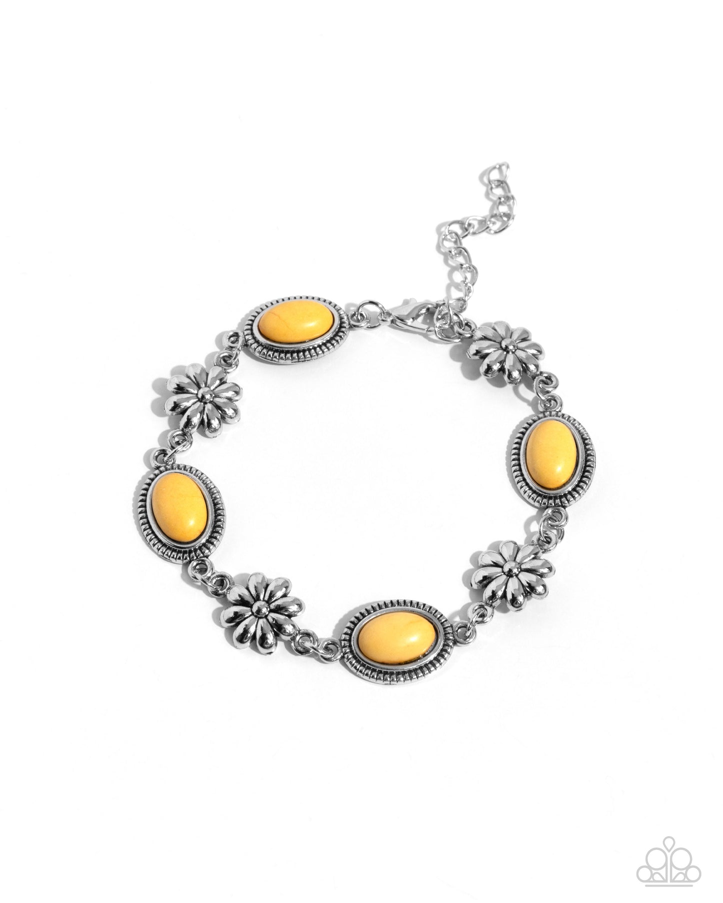 Earthy Estate -  Silver w/Yellow Bracelet