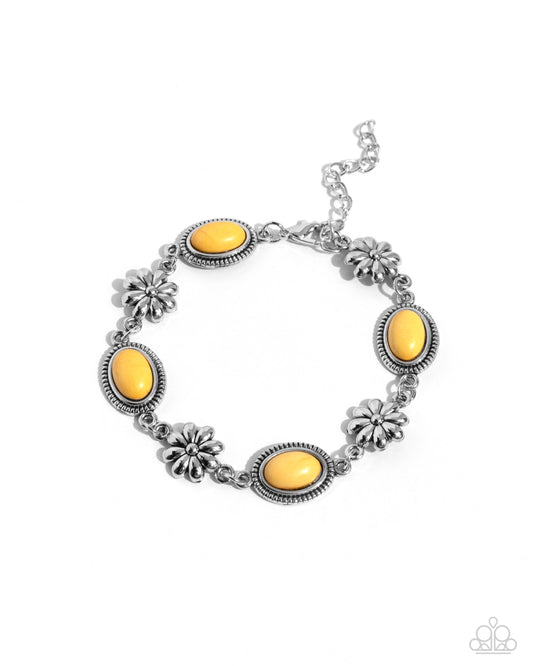 Earthy Estate -  Silver w/Yellow Bracelet