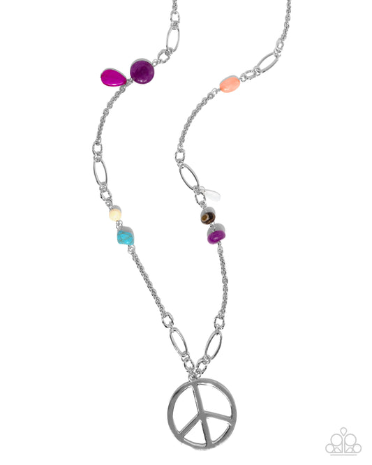 Peaceful Playtime - Silver Multi Necklace