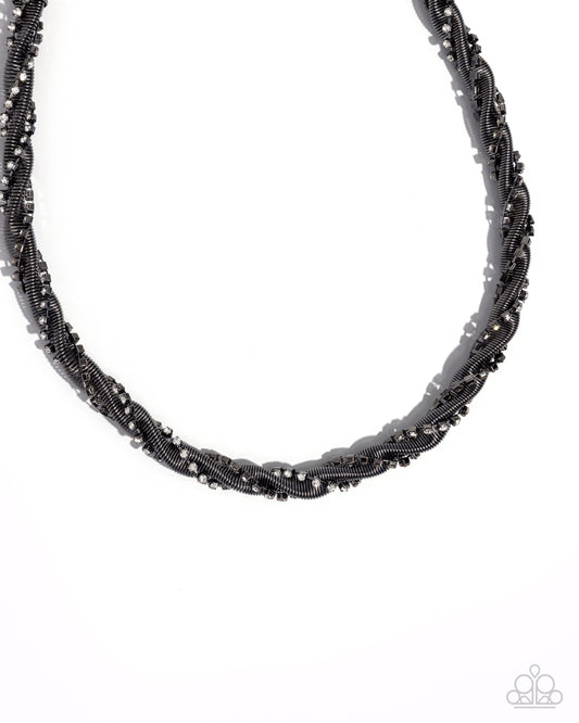 Candid Coils - Gunmetal (Black) Necklace