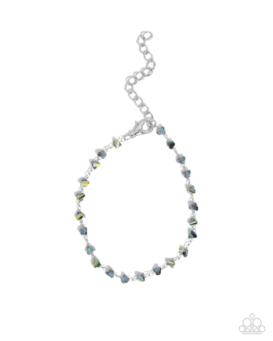 Chiseled Character - Silver w/Blue Bracelet