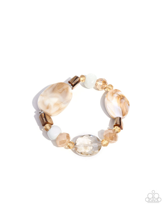 Apartment Accent - White-Brown Bracelet