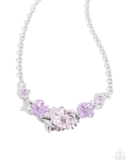 Bouquet Brilliance - Silver w/Purple Necklace