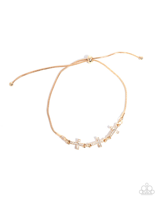 Holy Order - Gold Cross Bracelet