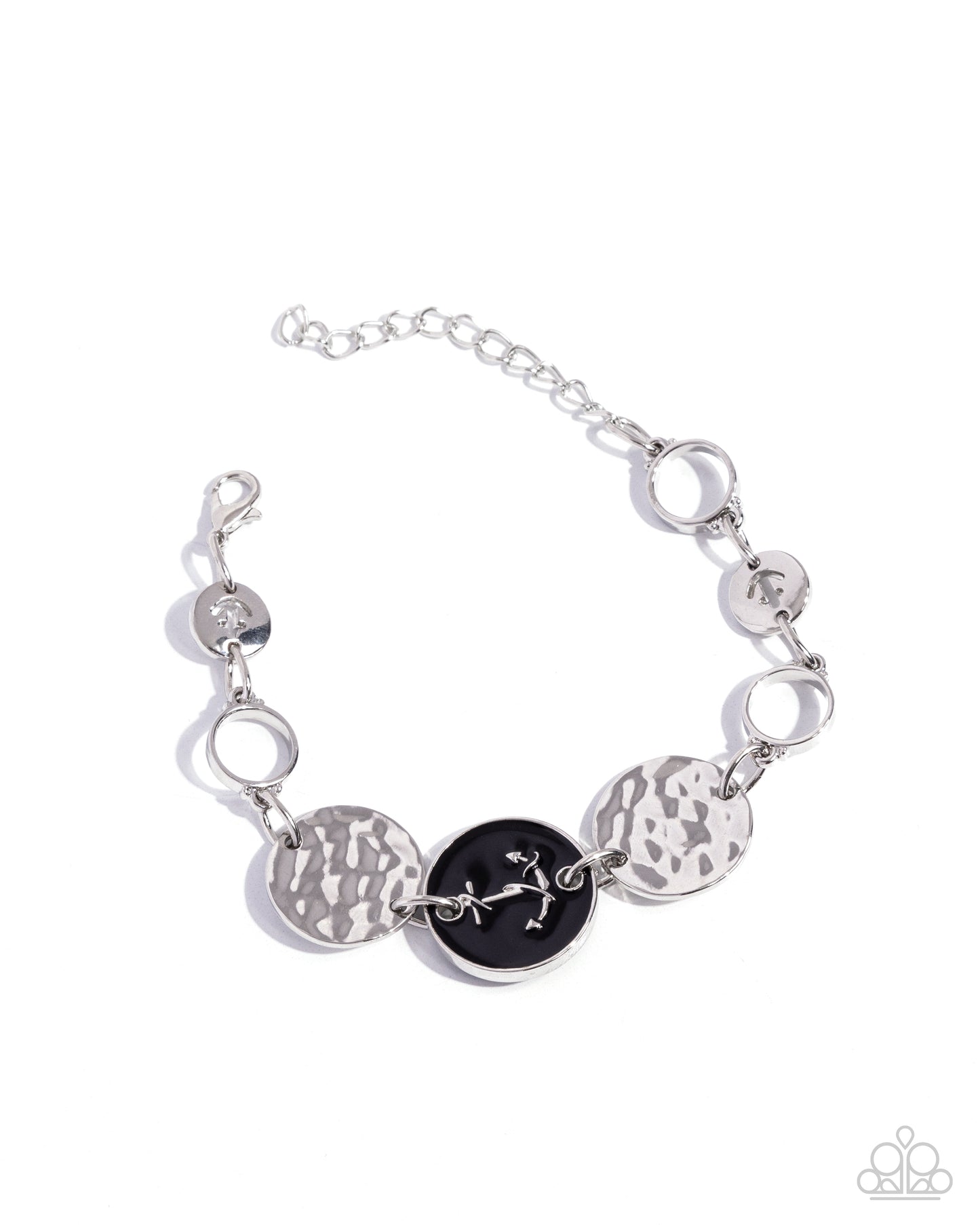Anchor Alignment - Silver w/Black Bracelet