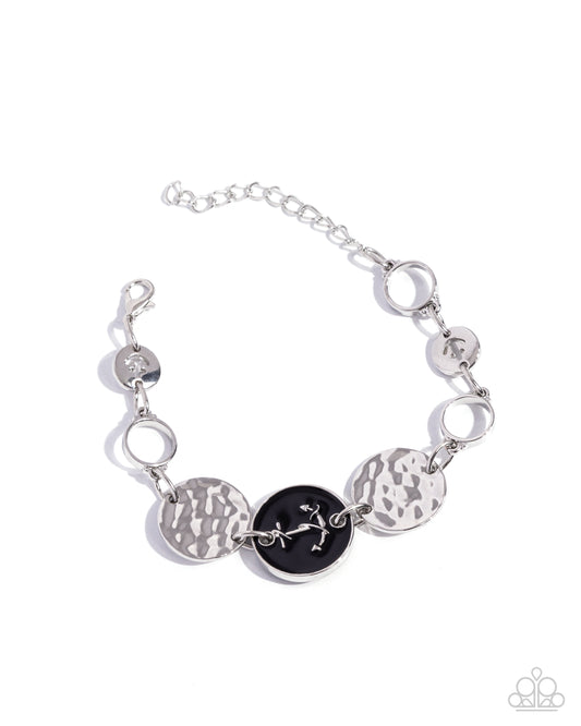 Anchor Alignment - Silver w/Black Bracelet
