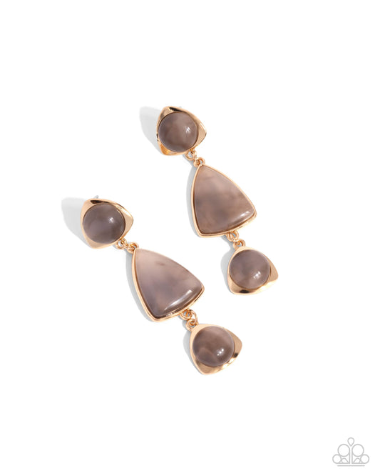 Foreign Exchange - Sold & Brown Earrings