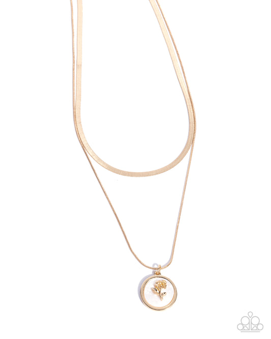 Garden Gallery - Gold Rose Necklace