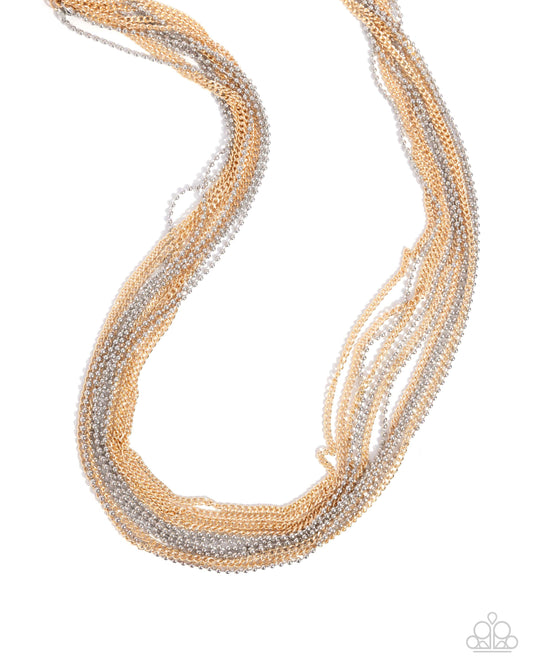 Backstage Ball - Gold & Silver Necklace