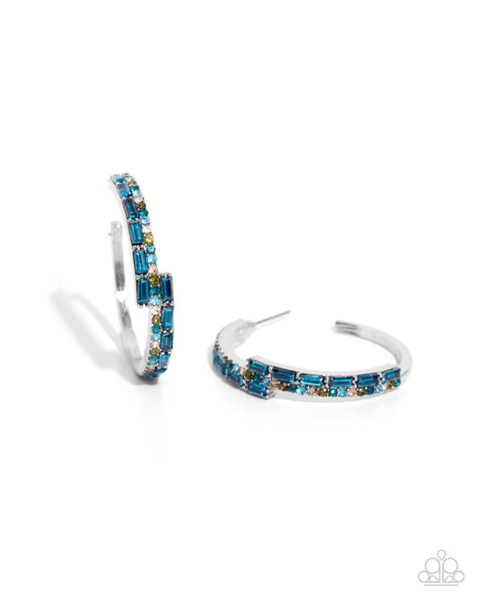Ritzy Reputation - Silver w/Blue Earrings