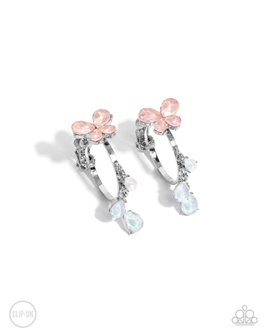 Fairy Fantasy - Silver w/multi Clip-On Earrrings